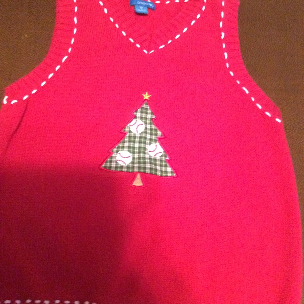 Green Dog size 7X Boys Christmas Vest